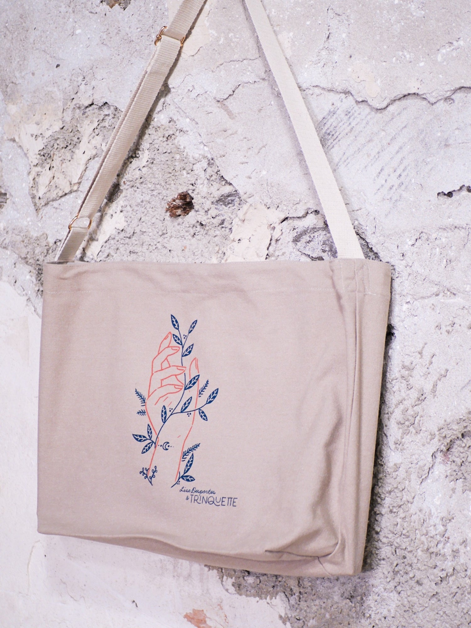 sac cabas lin et coton collab Trinquette x Lise Desportes