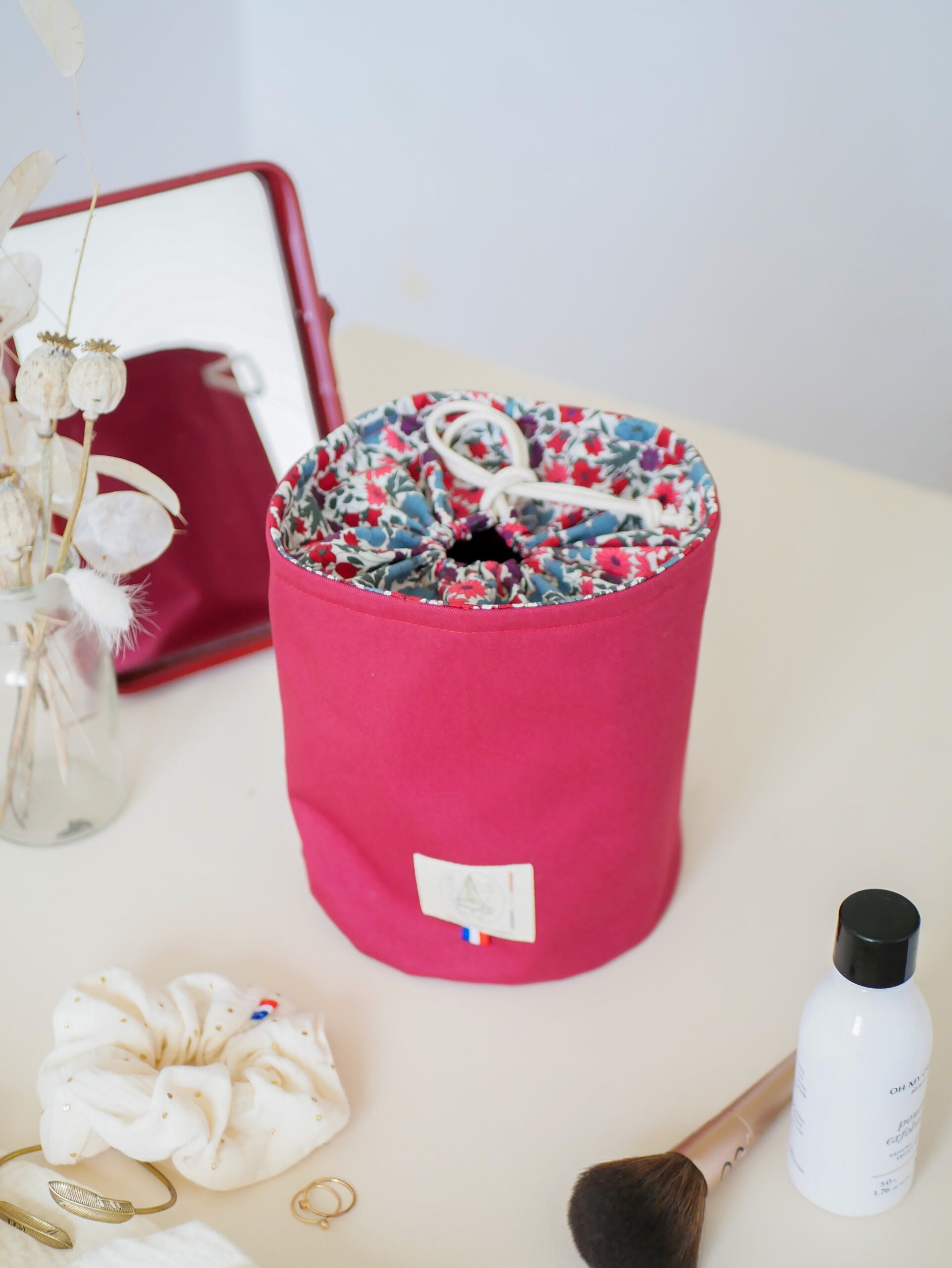 Trousse de toilette ronde - Coton et Coton Liberty