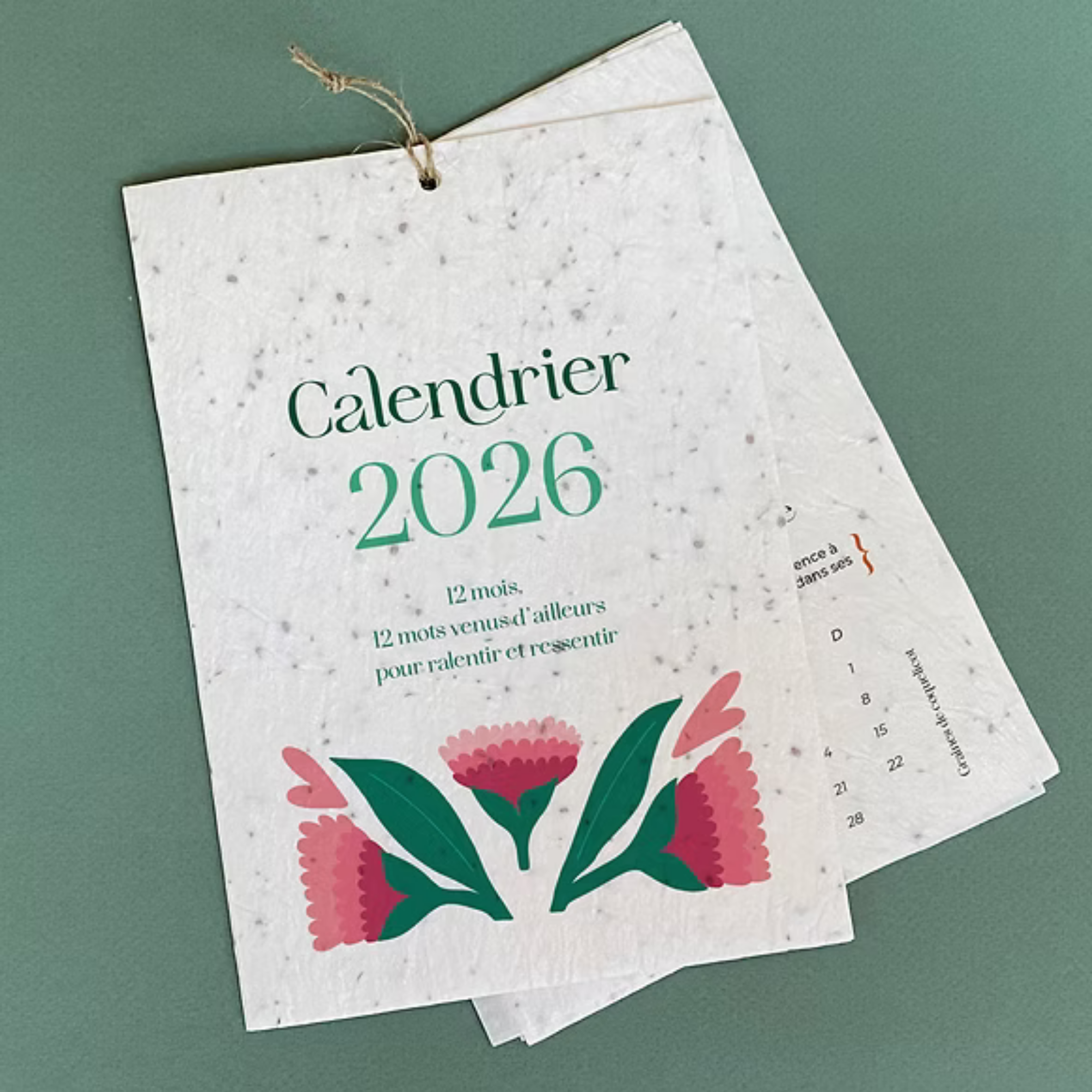 Calendrier à planter 2026 - Format A6