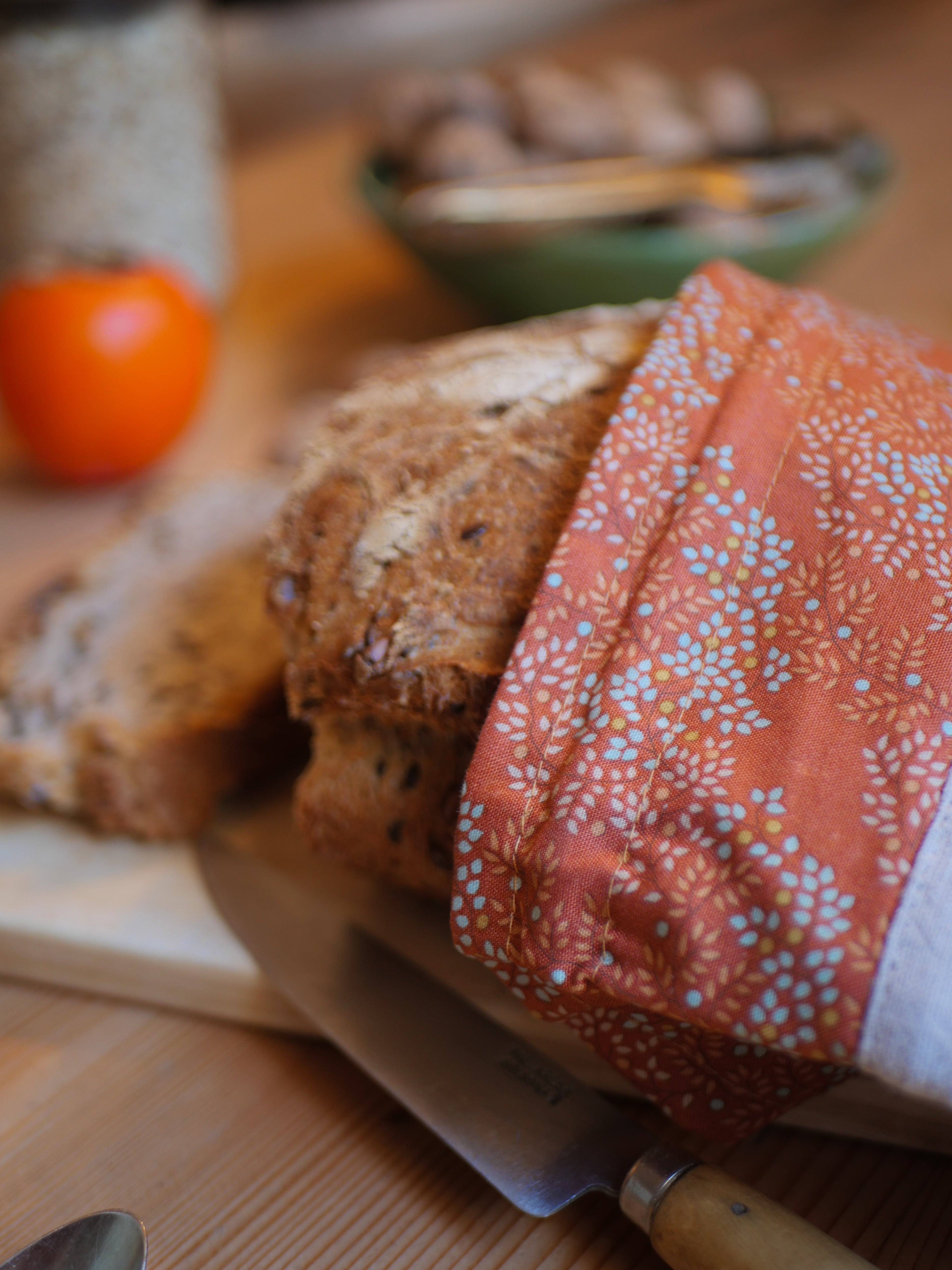 Sac à pain en lin et coton